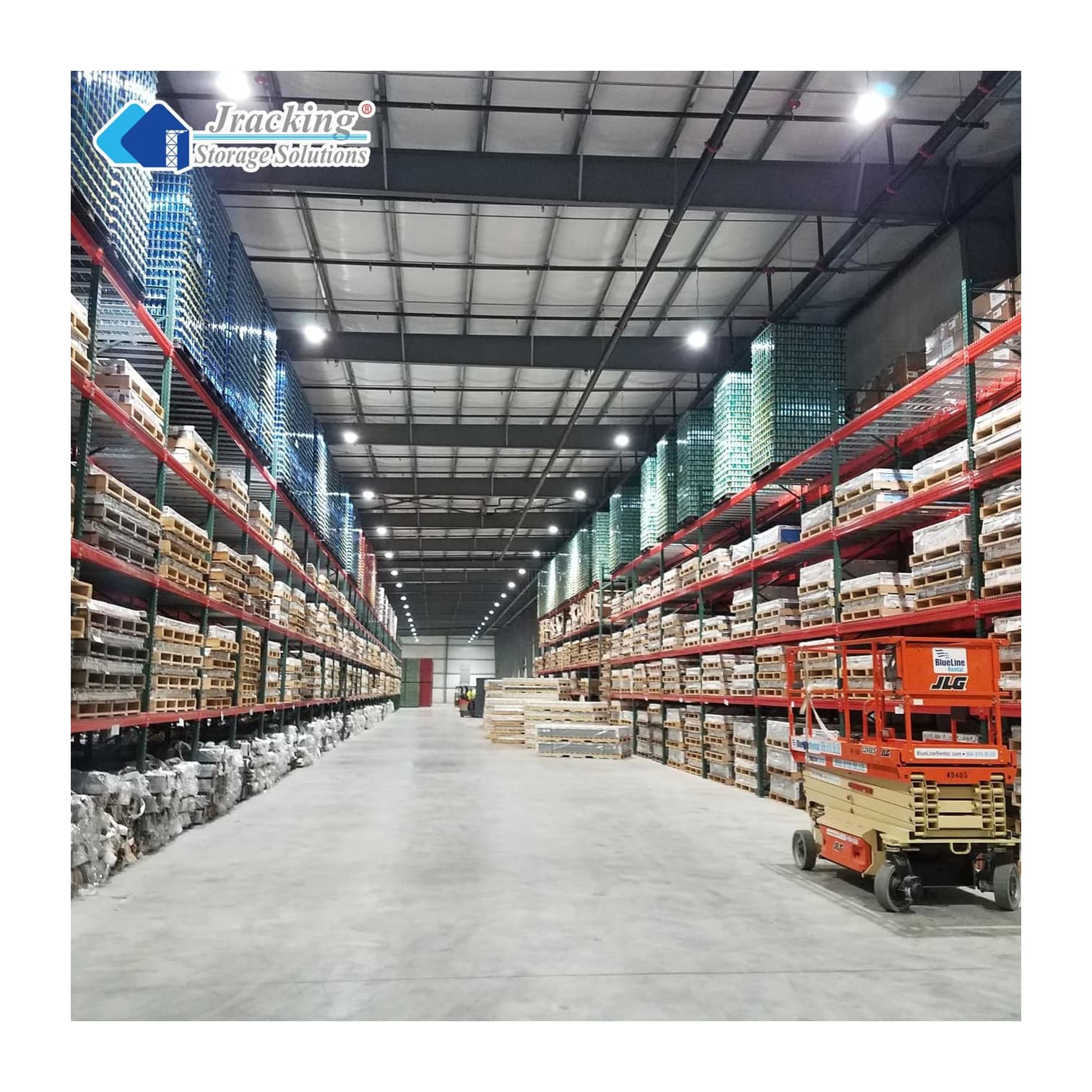 Jracking Vertical Warehouse Storage Shelving Rack Heavy-Duty Steel Teardrop Pallet Racking For Logistics Centers