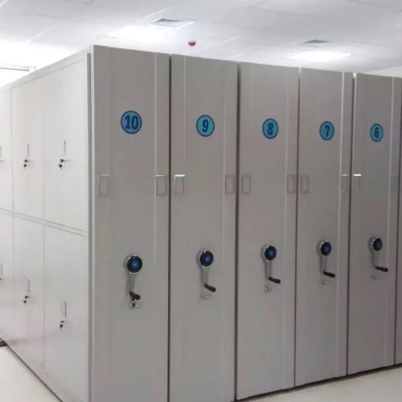 Manual Mobile Steel Adjustable Compact Shelving High Density Archive Storage Shelves Warehouse Hospital School Office Workshop