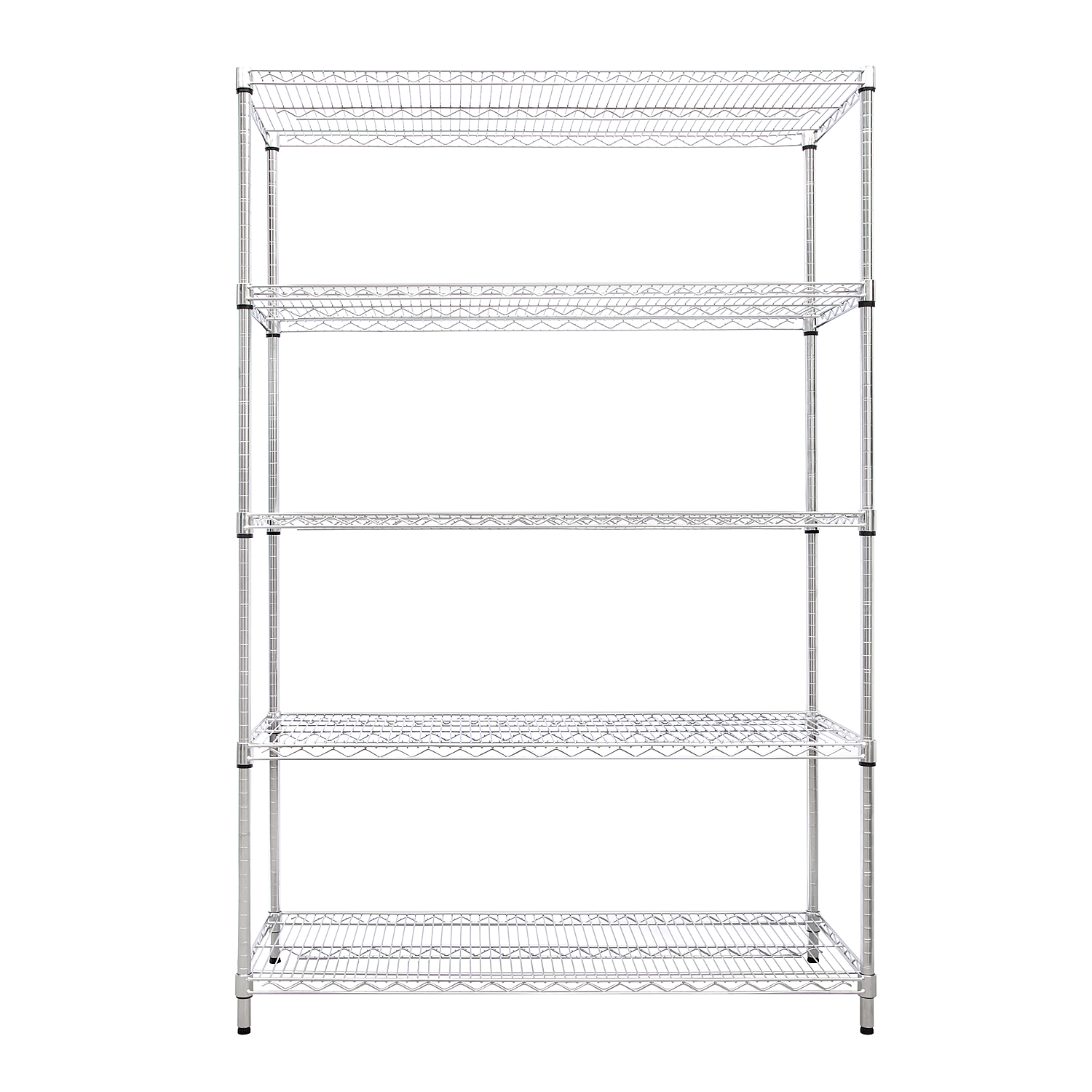 Authentic Factory Production 5-layer Chrome Wire Shelving Metal Storage Rack Warehouse Heavy Duty Racking