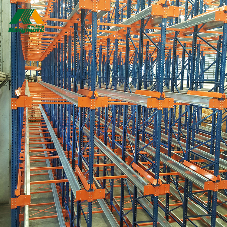 Heavy Duty Automatic Radio Shuttle Rack High Efficiency Automated Pallet Storage Racking System FILO/FIFO