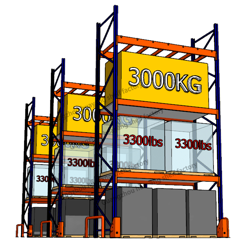 China Factory Steel 5-Layer Painted VNA Pallet Rack Heavy-Duty Multi-Tier Warehouse Racking CE Certified Corrosion Protection