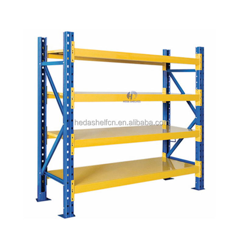 Hot Selling Warehouse Storage Racks 4 Layer 200kg Factory Long Span Industrial Metal Storage Shelves Warehouse Racking