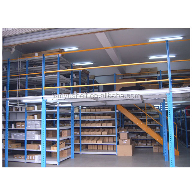 Prefabricated MezzanineTwo-Level Prefabricated Warehouse with Mezzanine Heavy Duty Shelving Rack
