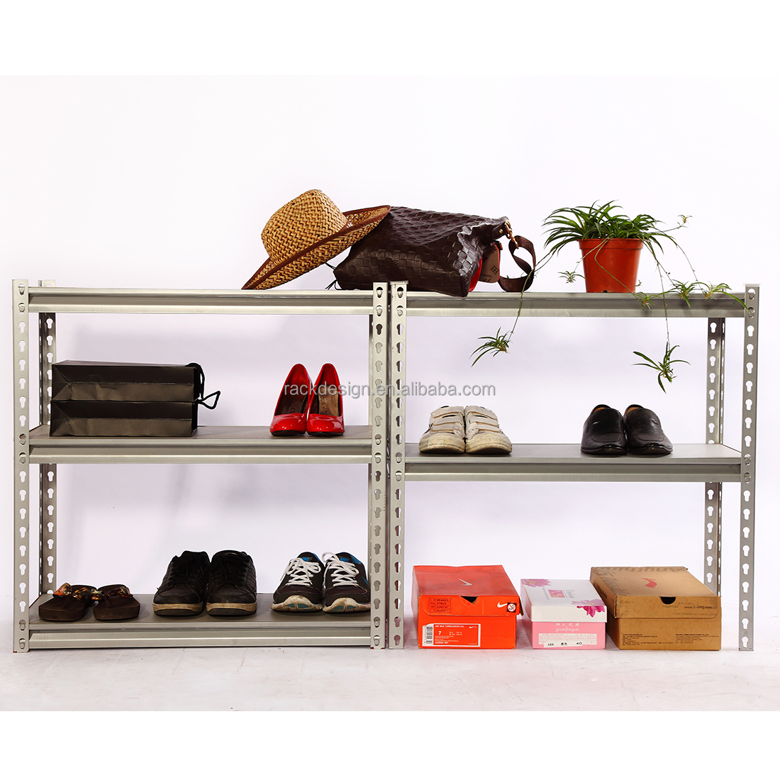 5 Level Boltless Corner Metal Racks Storage Warehouse Logistics Shelf Storage Rack Shelves Wholesale Slotted Angle Rack