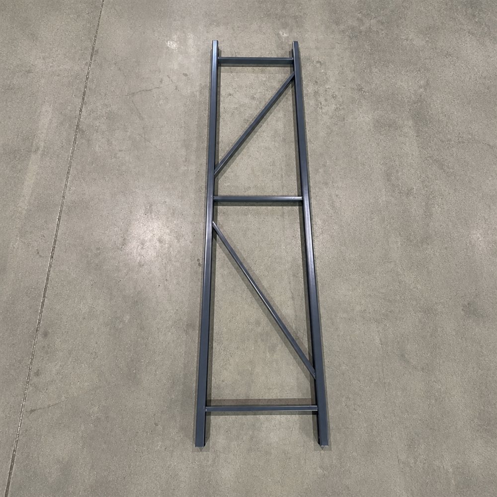 Boltless Butterfly-Hole Welded Upright Shelving, Rectangular Diagonal Braces, Matte Powder-Coated, KD, Warehouse Retail