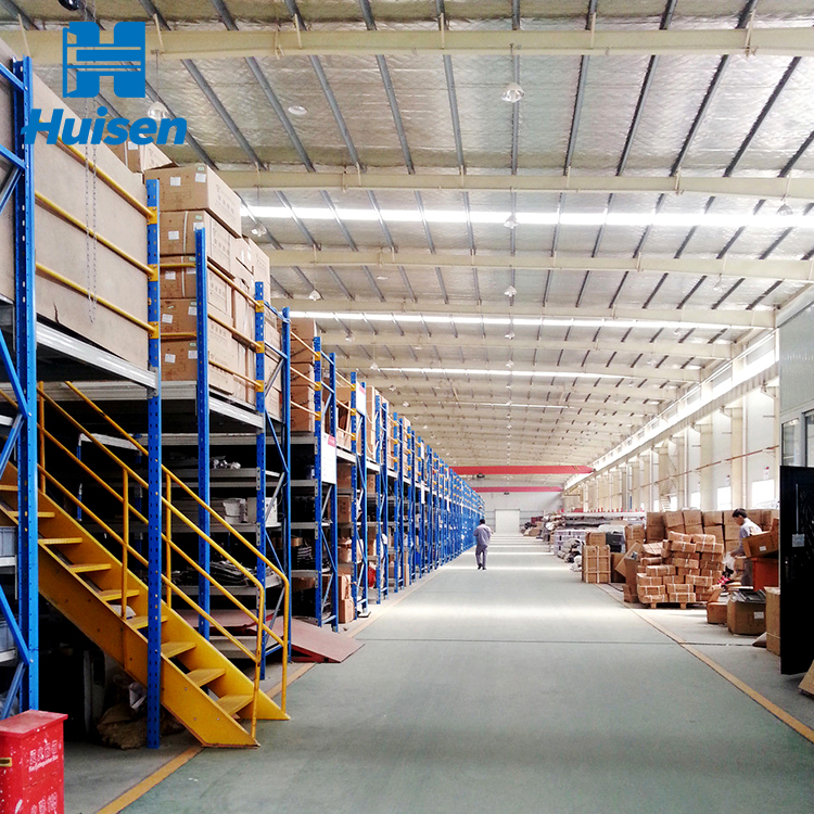 High Density Steel Mezzanine Floor Rack Platform System Attic Loft Warehouse Pallet Rack Stacking Shelves Heavy Duty Adjustable