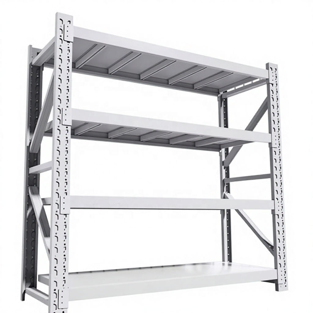 4 Tier Heavy Duty Foldable Boltless Metal Storage Rack Adjustable Industrial Warehouse Storage Shelves Commercial Steel Shelving