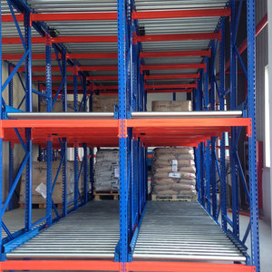 Steel Gravity Flow Roller Racking Systems Customized Pallet Flow Rack