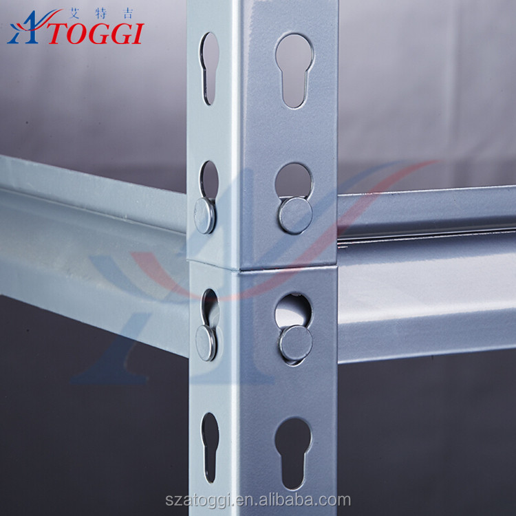 Factory Manufacture Folding Steel Slotted Angle Rack Shelf 5 Layers Multi-Level Corrosion Protection
