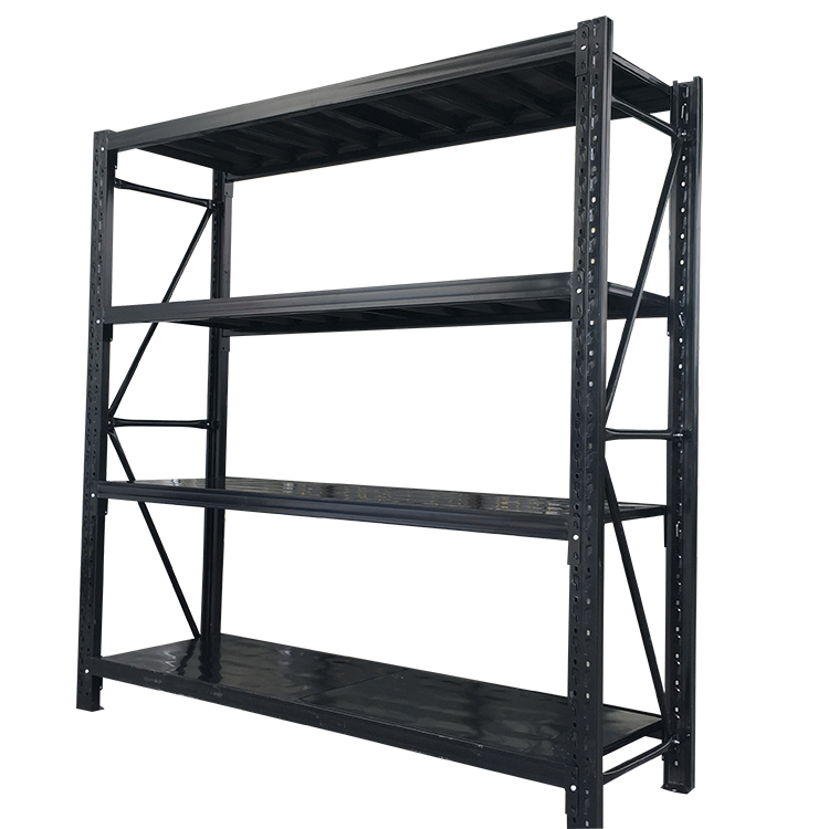 Metal Shelf Easy Assemble Slotted Angle Shelving Bolt Stacking Shelves 4 Layers High Quality Metal Storage Racks