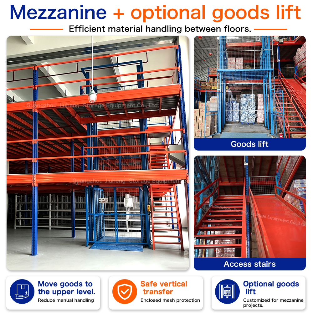 Customized Industrial Mezzanine Floor Rack Heavy Duty Steel Warehouse Storage Platform Multi Level Shelving Manufacturer