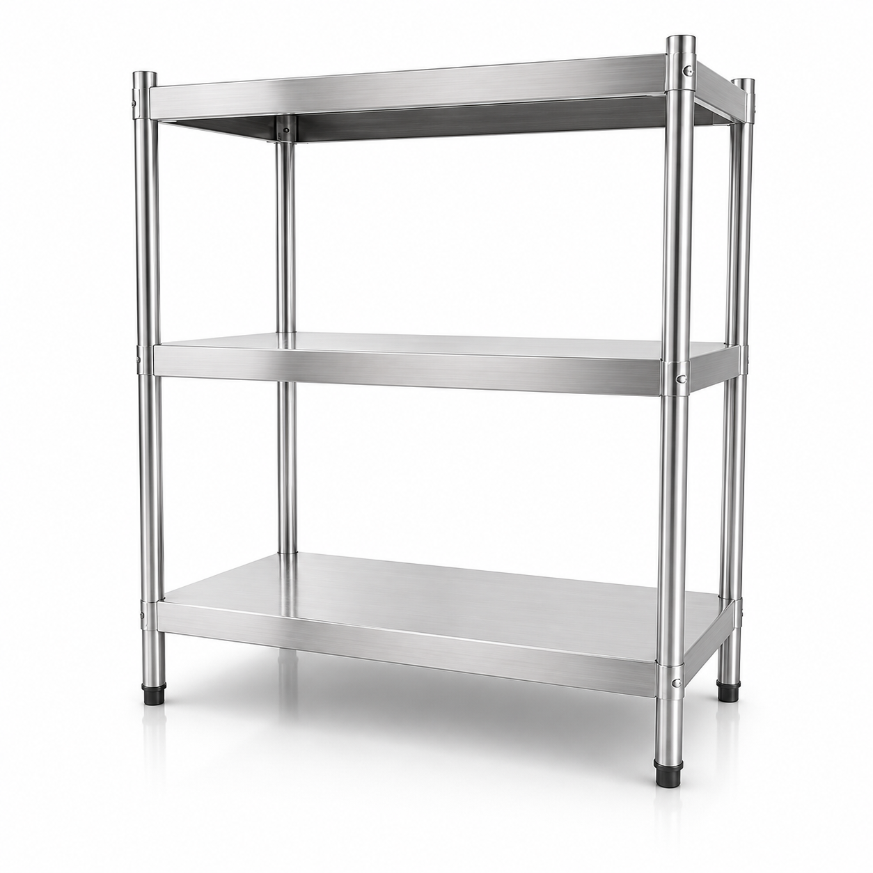 Bulk Order Ready 304 201 Commercial Kitchen Racks Industrial Modern Storage Display Shelves 3 Tiers Stainless Steel Shelf
