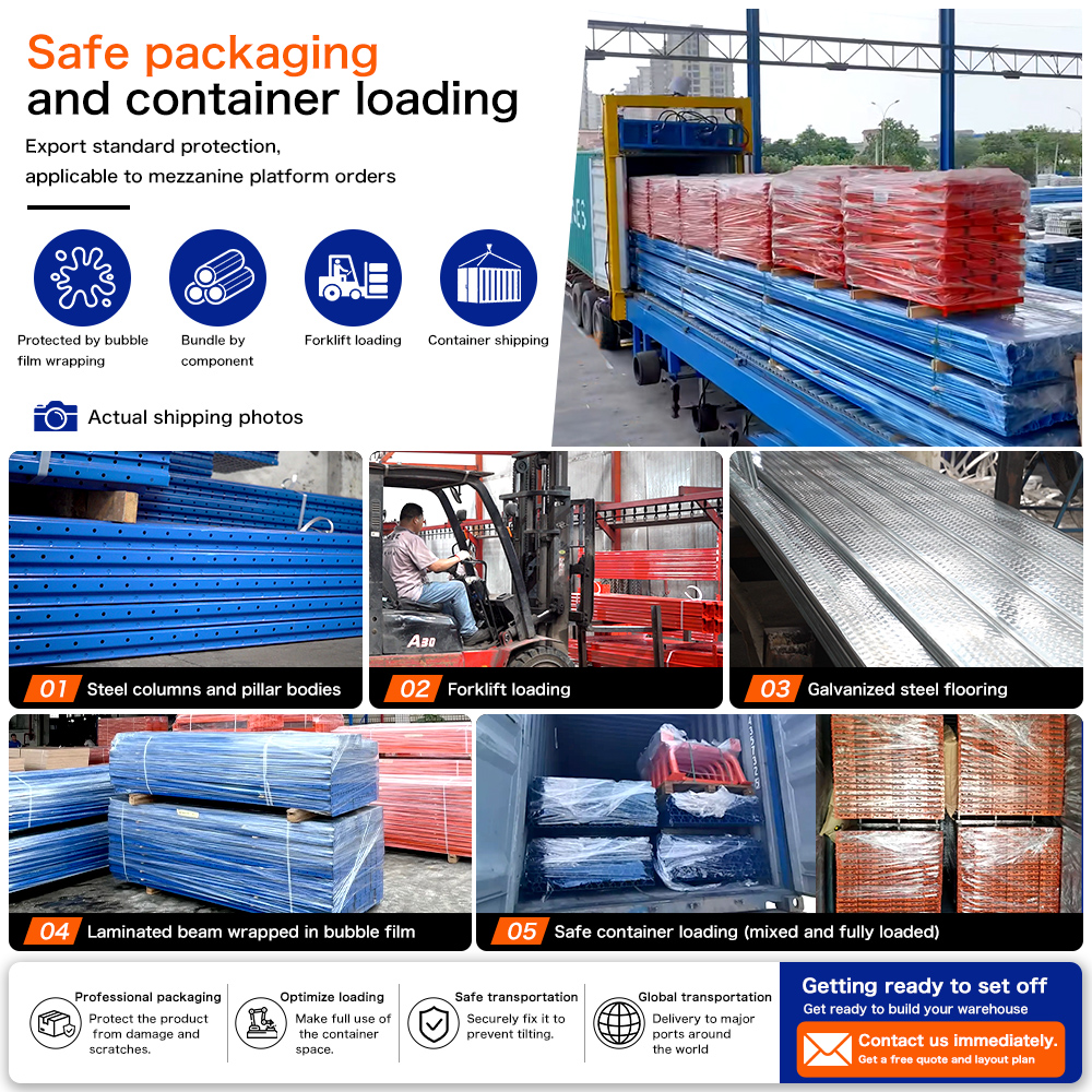 Customized Industrial Mezzanine Floor Rack Heavy Duty Steel Warehouse Storage Platform Multi Level Shelving Manufacturer