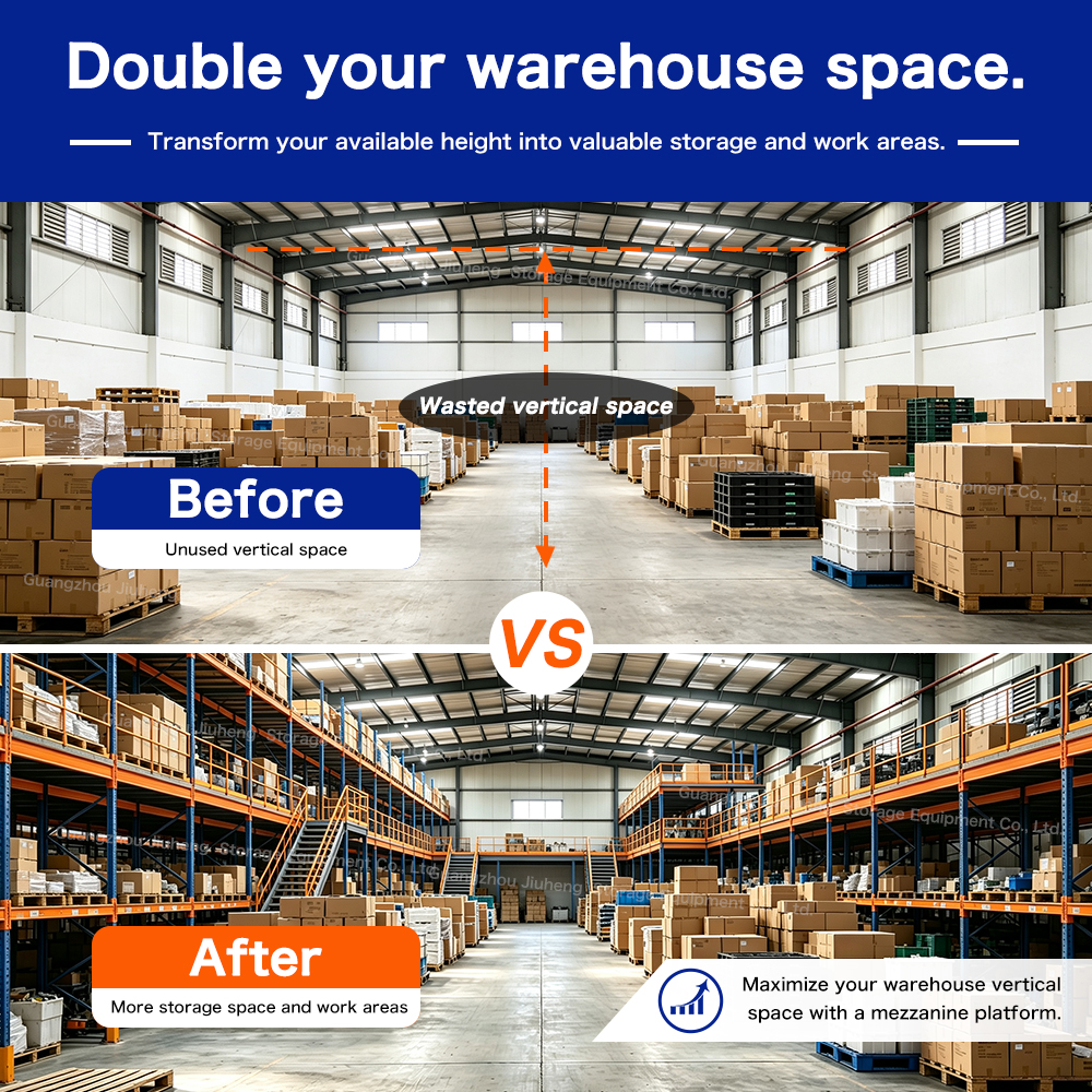 Customized Industrial Mezzanine Floor Rack Heavy Duty Steel Warehouse Storage Platform Multi Level Shelving Manufacturer