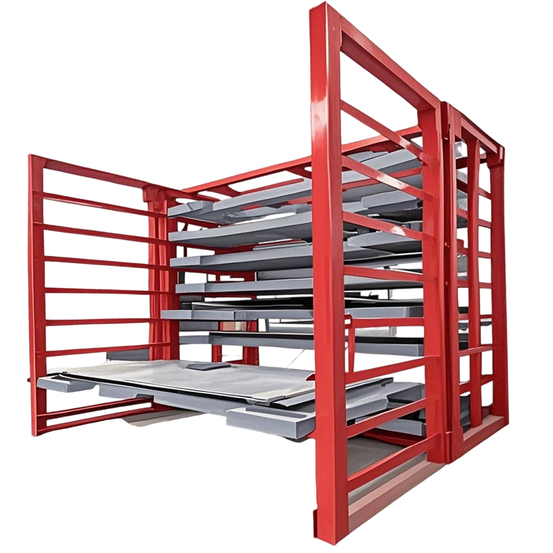 Customized Heavy-Duty 5 Layer Steel Metal Storage Rack Foldable Drawer Type Sheet Shelving System Stacking Racks Shelves