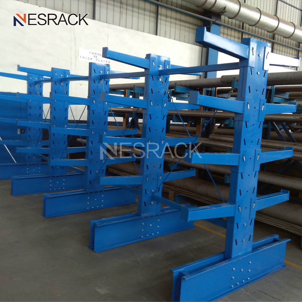 Heavy Duty Steel Metal Storage Shelf Single Size Adjustable Cantilever Rack for Warehouse &amp; Factory OEM Supplier Pallet Packed