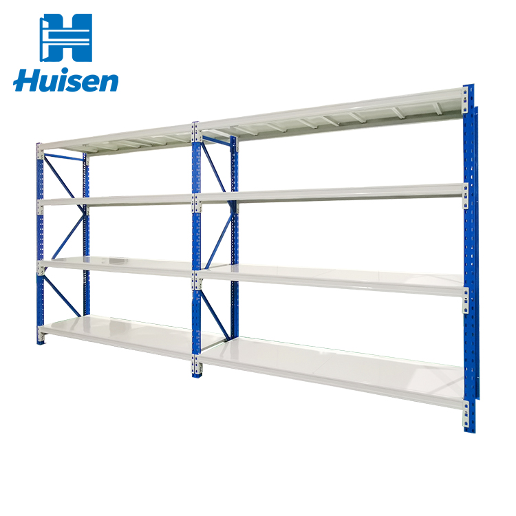High Capacity High-Strength Steel 5-Layer Medium Duty Manual Picking Rack Adjustable Beam Design for Industrial Warehouse Use