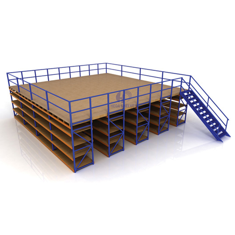 Warehouse Storage Steel Shelving System Metal Mezzanine Racking Industrial Structure Platform
