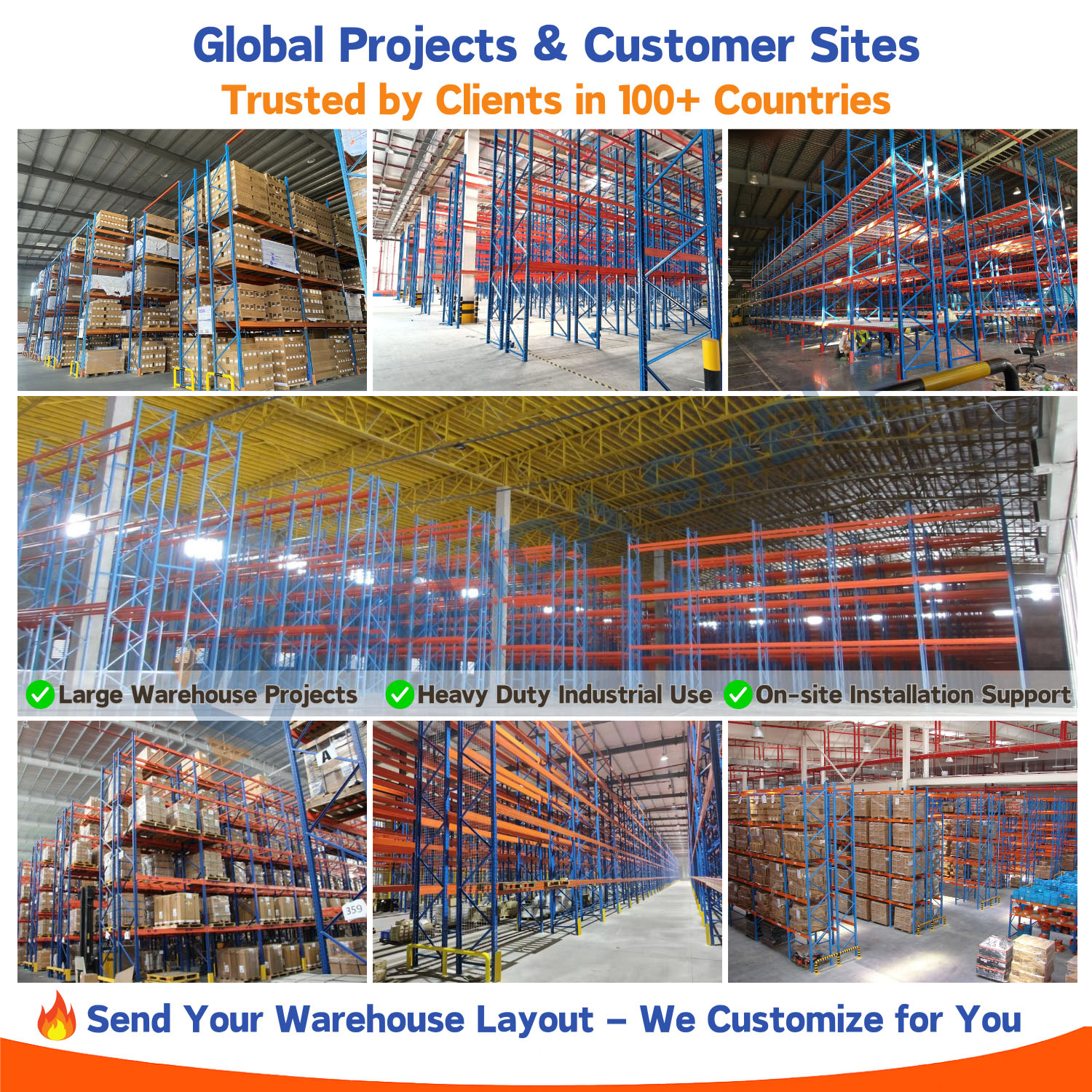 Easy Assembly Heavy Duty Pallet Racking Modular Warehouse Storage System International Standard Industrial Racks