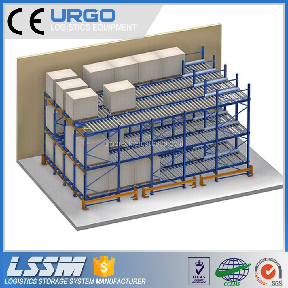 URGO Professional Intensive Storage Flow Rack Roller Pallet Racking for Gravity Racks