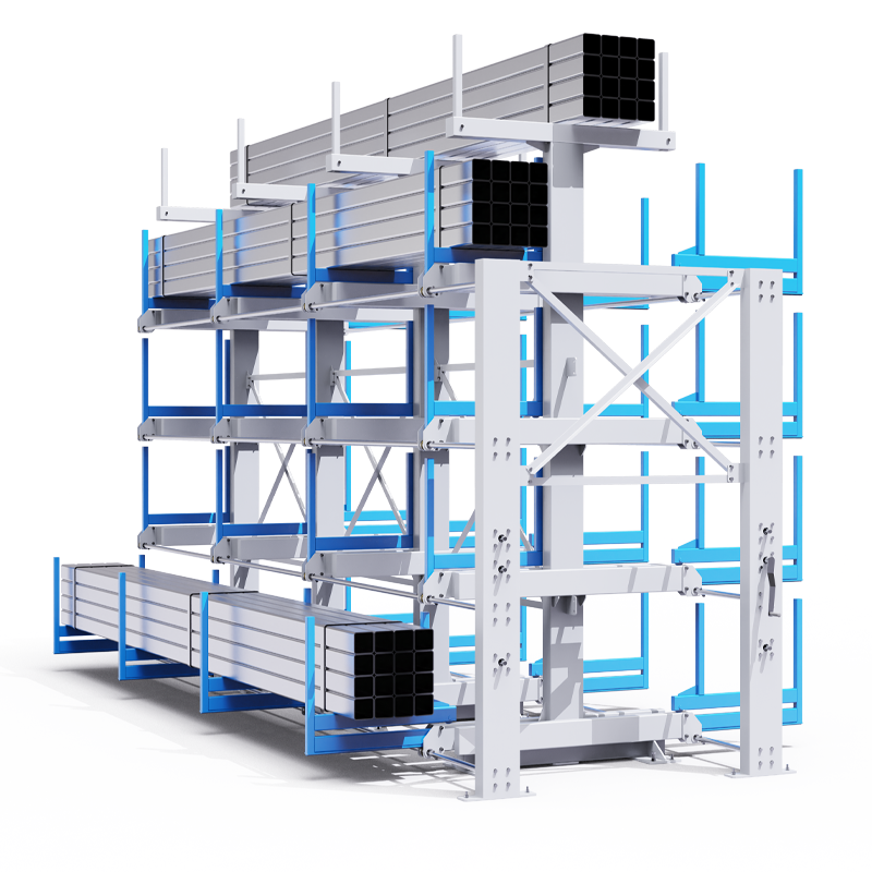 Telescopic Cantilever Rack Custom Made for Heavy Duty Metal Pipe Storage Applications