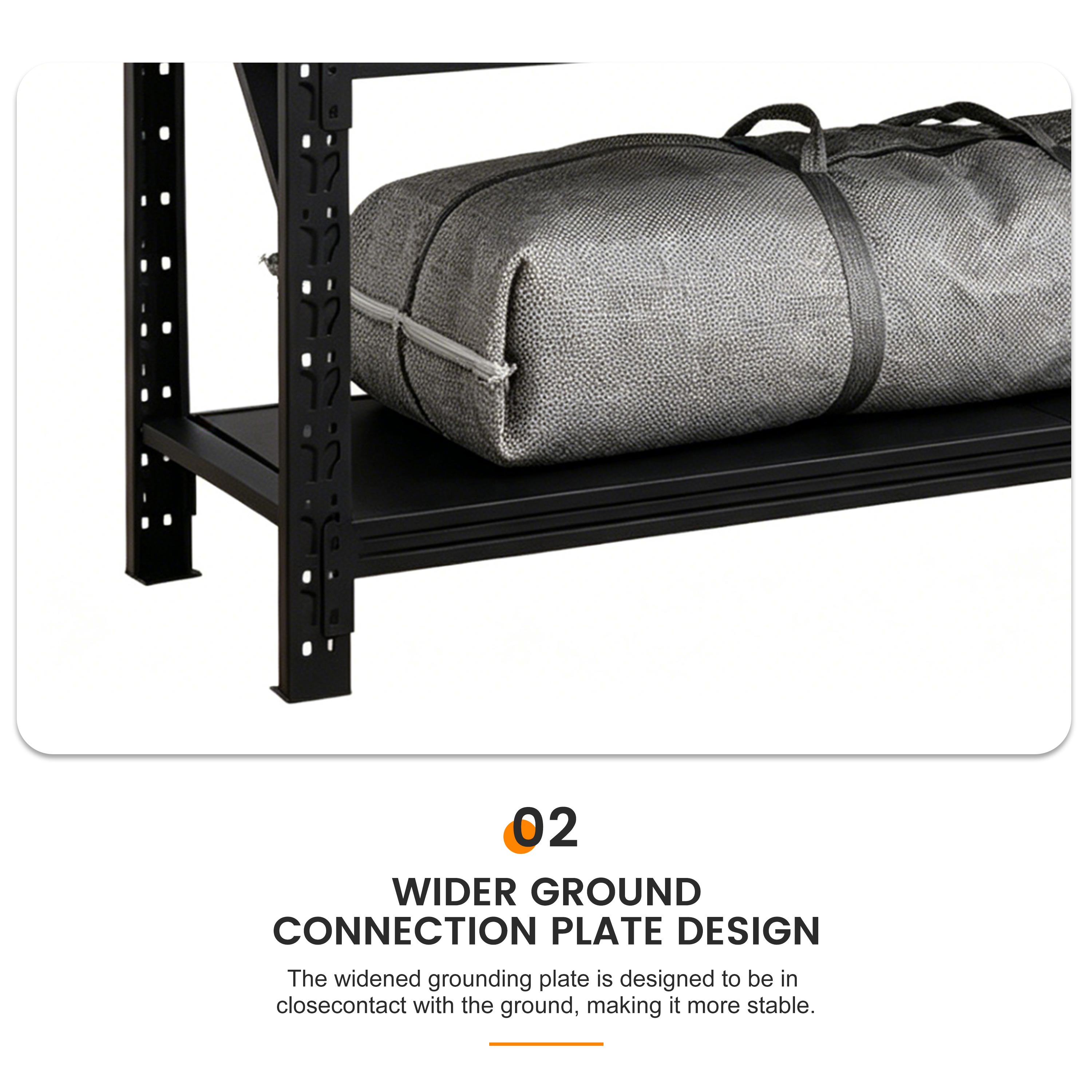 Steel Multi Level Storage Rack Powder Coated Corrosion Protected Card Slot Shelving Unit for Workshop Garage Warehouse