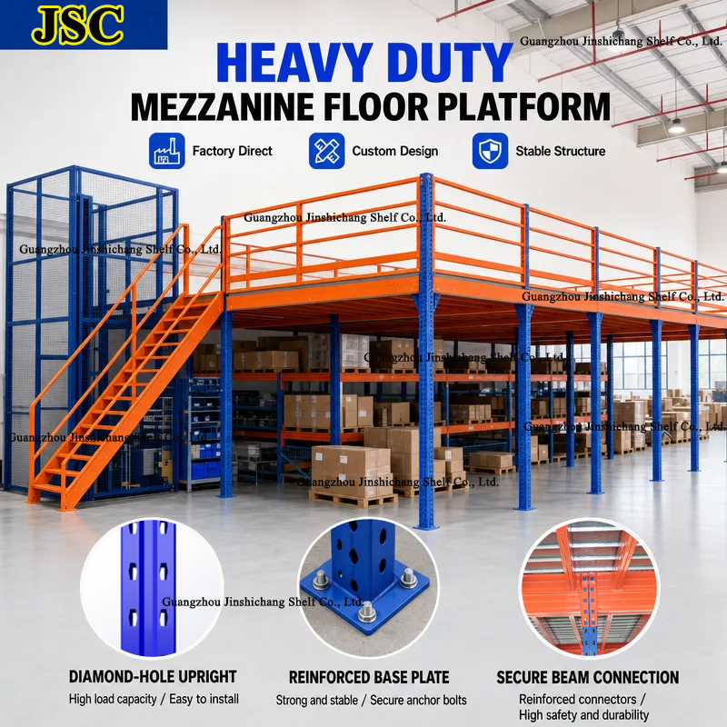Industrial Warehouse Mezzanine Floor System Steel Structure Platform For Space Saving Storage Solution
