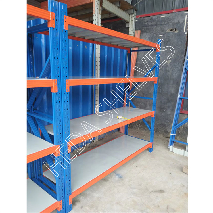 Boltless 5-Layer Steel Rack System Heavy Duty Shelving Units for Warehouse Storage