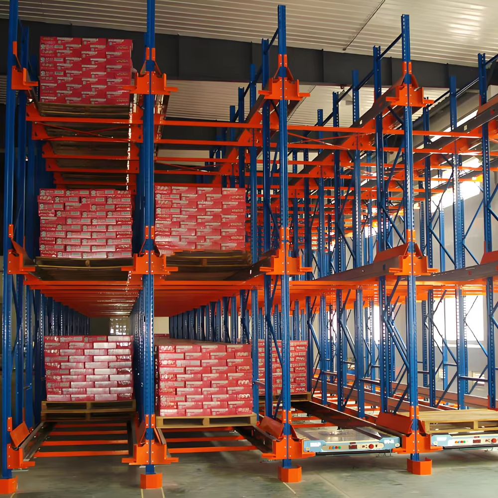 Customizable Heavy-Duty 4-Way Automated 4-Layer Steel Shuttle Rack Storage System with Free Installation