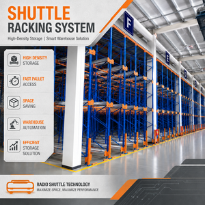 Factory Supply Radio Shuttle Rack Heavy Duty Pallet Shuttle Racking System High Density Warehouse Storage Custom OEM Supplier