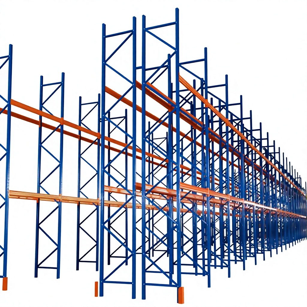 Hongxin Blue Orange Steel Multi-Level Heavy-duty Racking Warehouse Powder Coated Easy Assemble Adjustable Space-saving Strong