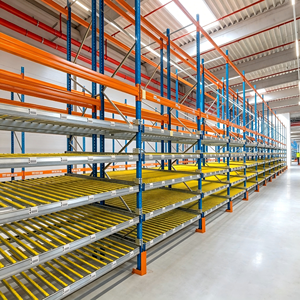 Gravity Carton Flow Racking Adjustable Roller Carton Flow Shelving FIFO For E-commerce Warehouse Order Fulfillment