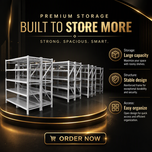 Boltless Butterfly-Hole Welded Upright Shelving, Rectangular Diagonal Braces, Matte Powder-Coated, KD, Warehouse Retail
