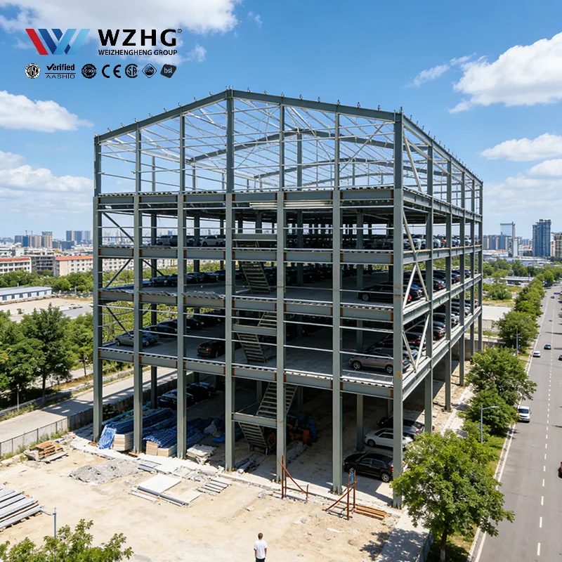 Reserved-Parking Steel Car Park Tower Heavy Duty Welding Steel Workshop Building Numbering System For Assigned-space Tenant