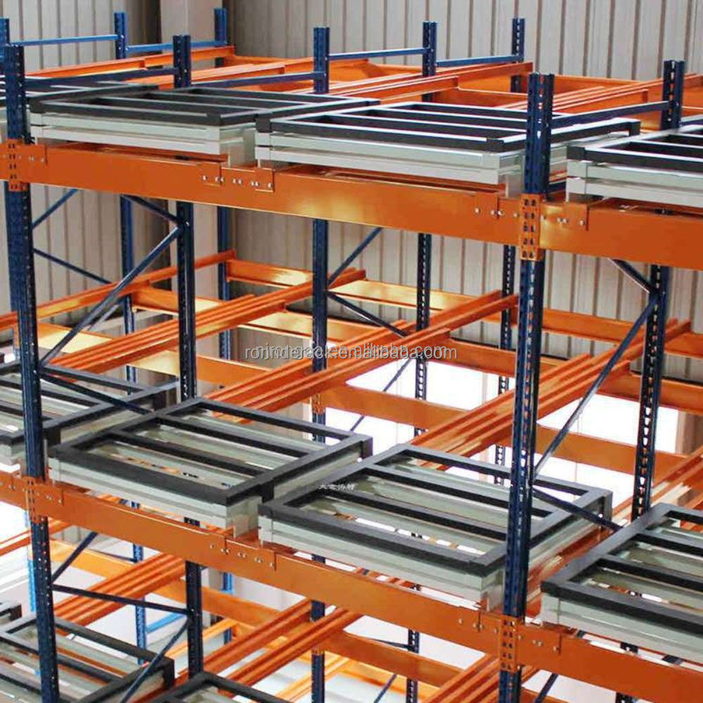 Warehouse Storage Adjustable Push Back Pallet Racking Manufacturer Steel Rack