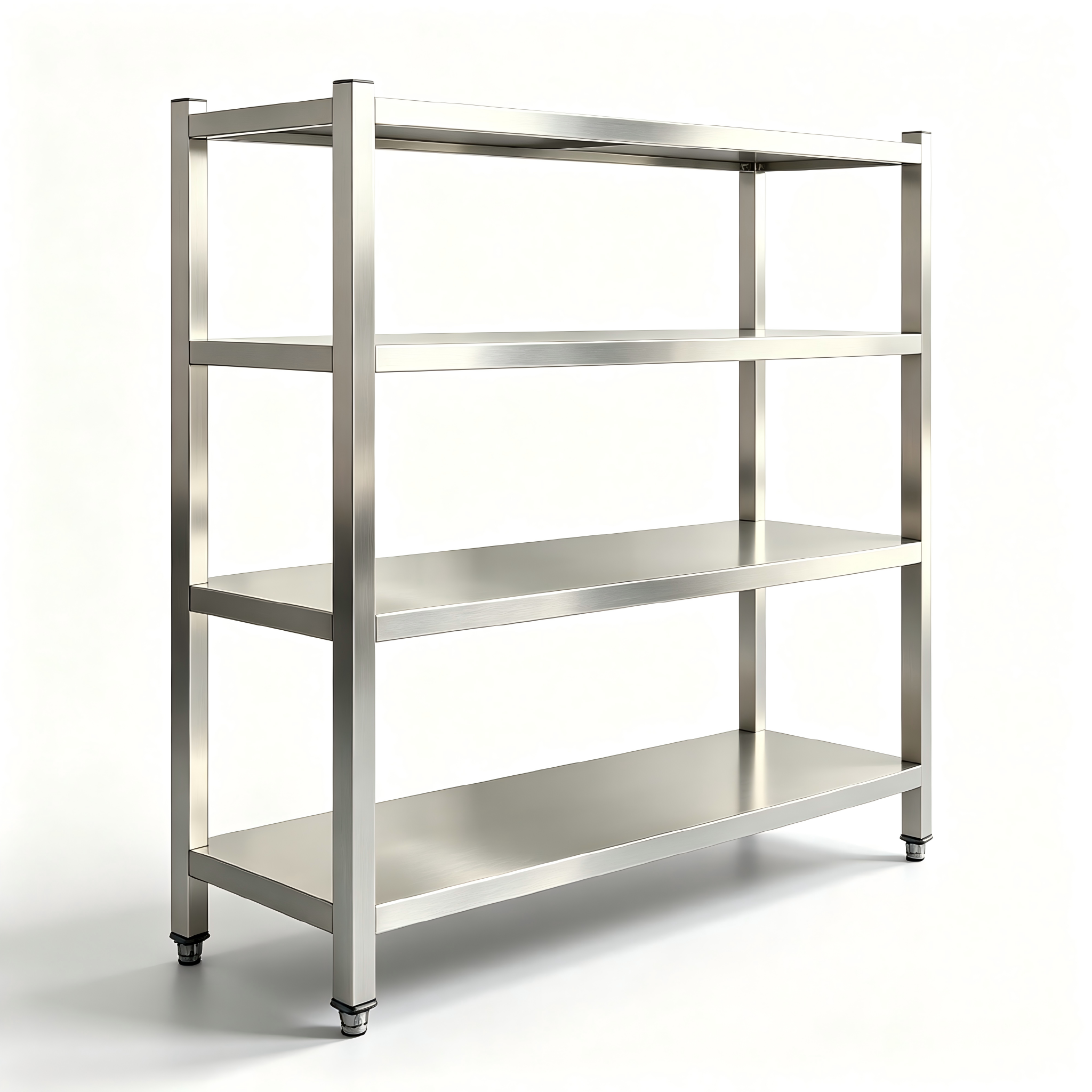 Heavy Duty 4 Tier Stainless Steel Storage Rack Adjustable Commercial Kitchen Shelving Unit For Restaurant Food Prep