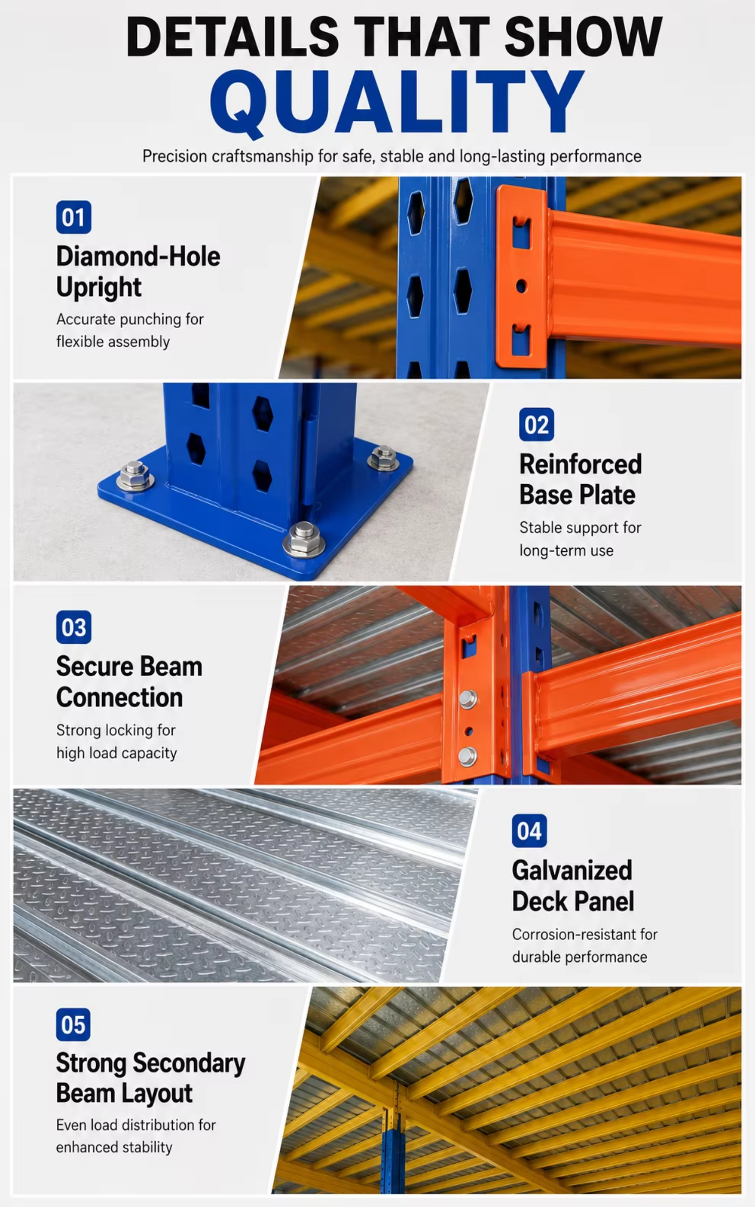 OEM Customized Steel Mezzanine Floor Manufacturer for Warehouse Storage and Factory Projects