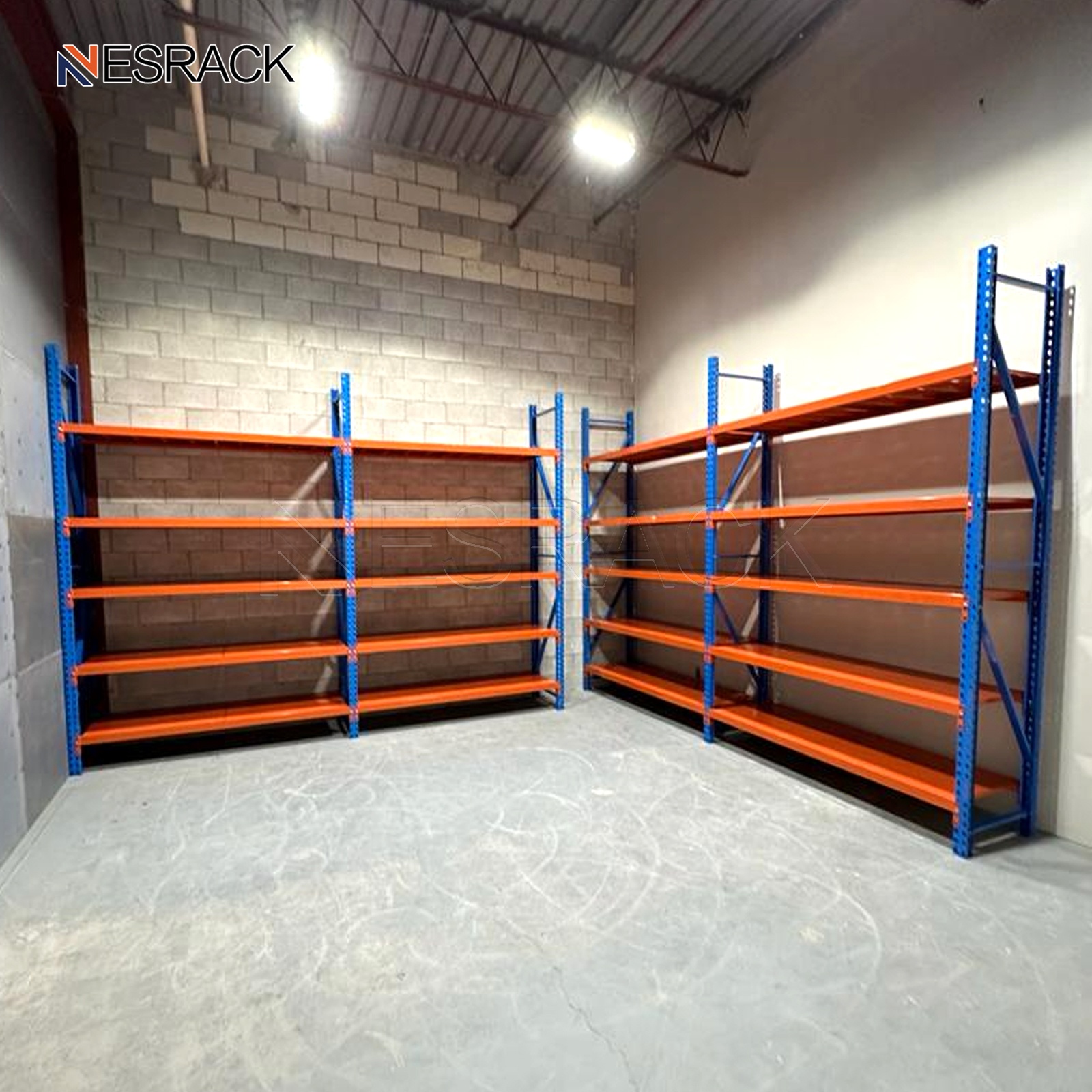 Heavy Duty Stacking Racks &amp; Shelves Long Span 5 Layer Selective Steel Shelf Warehouse Storage Pallet Racks for Industrial