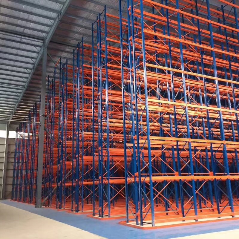 Low Price Steel Adjustable Foldable Durable Heavy Duty 3-Layer Push-Back Pallet Rack Galvanized Warehouse Racking Rack Shelves