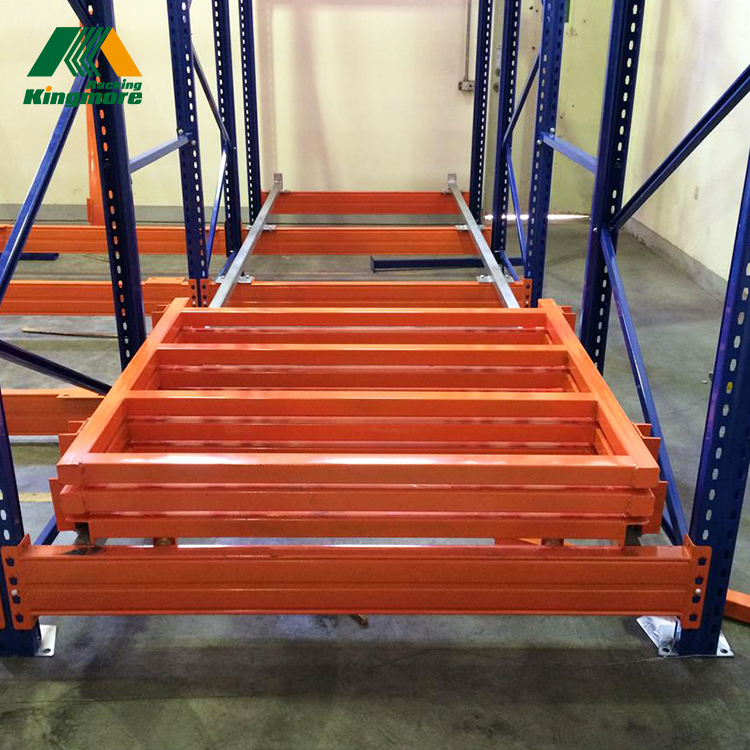 Heavy Duty Push Back Rack Stacking System Industrial Metal Rack Storage Equipment Warehouse Rack