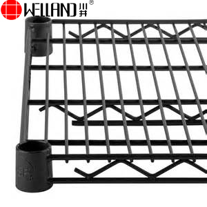 Heavy Duty 5 Tiers Epoxy Black Steel Racking Garage Storage Workshop Shelf Wire Corner Warehouse Shelving Garage Rack