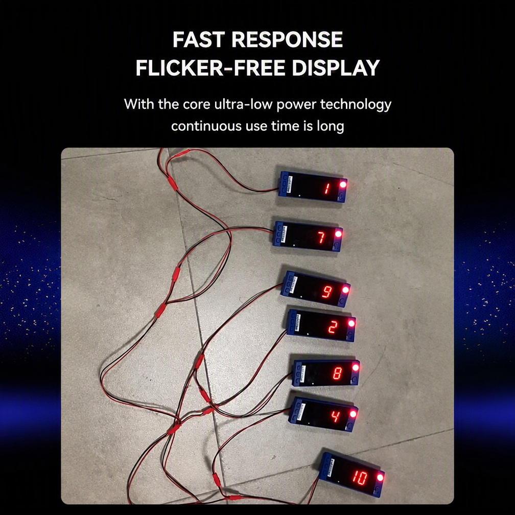 3-Digit Electronic Rack Tag RGB Indicator Light Touch Button Wired Power Picking to Light System 868MHz Warehouse Storage Module