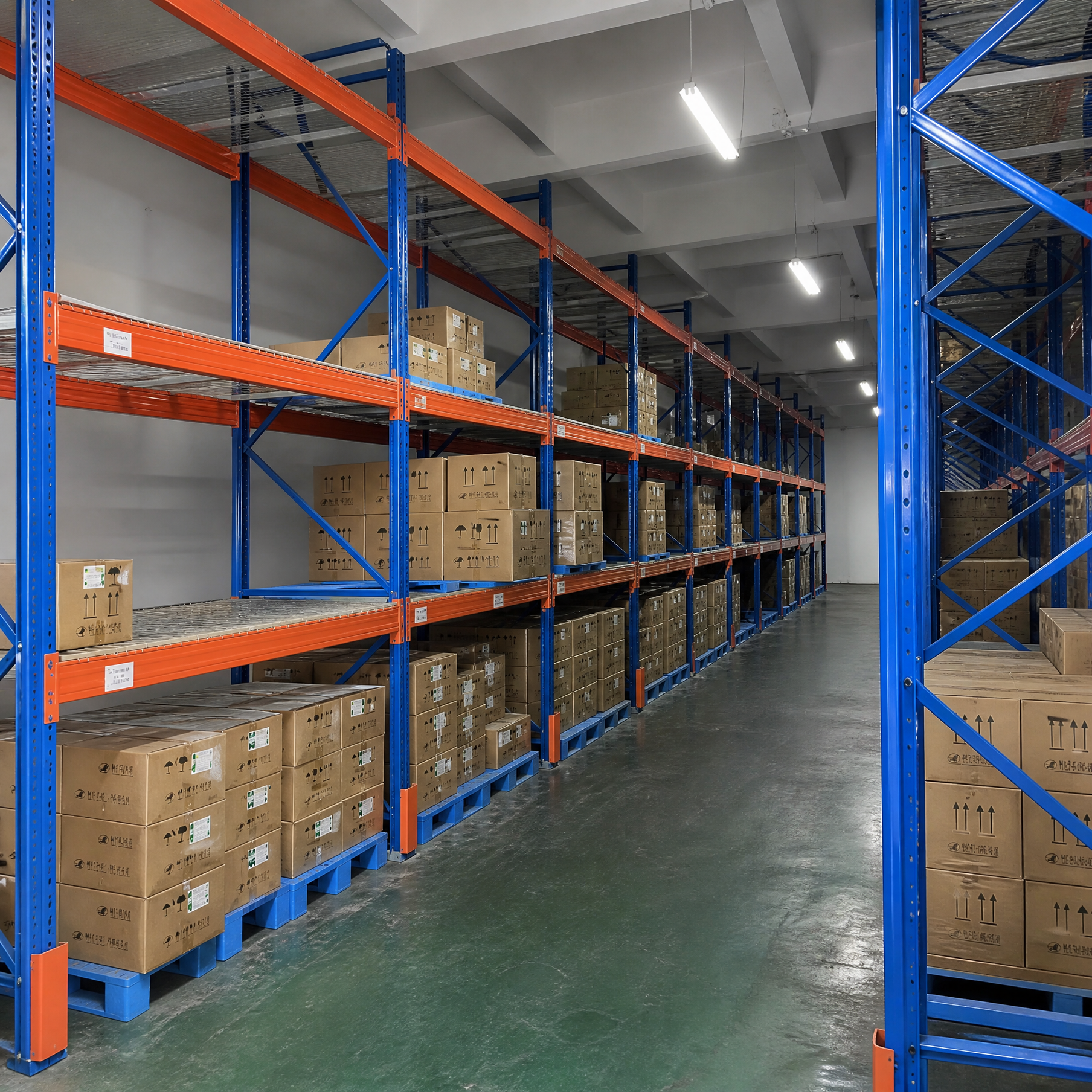 Selective Pallet Racking System Steel Storage Rack Q235B Heavy Duty Warehouse Industrial Racks Powder Coated