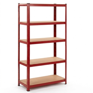 Floor-standing Five-layer Galvanized Steel Upright Corrosion-Resistant Heavy Duty Storage Rack and Shelves