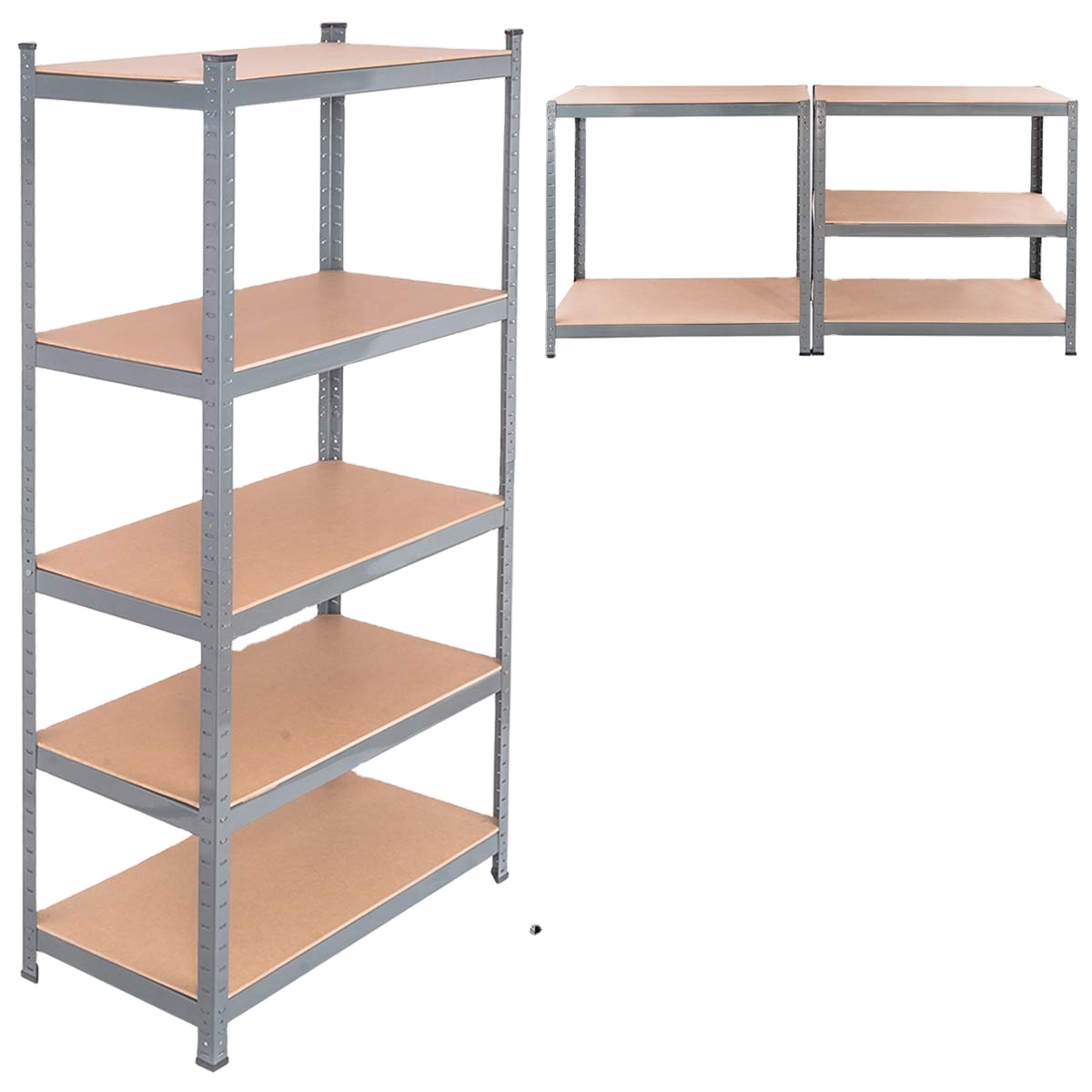 Adjustable Durable Anti-Rust Corrosion Protection Garage Shelving Units 5 Tier Heavy Duty Shed Storage Racking Metal Boltless