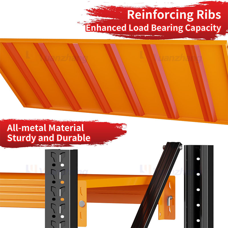 Adjustable 5-Tier Heavy Duty Pallet Rack, Lightweight Storage Shelf for Factory &amp; Warehouse