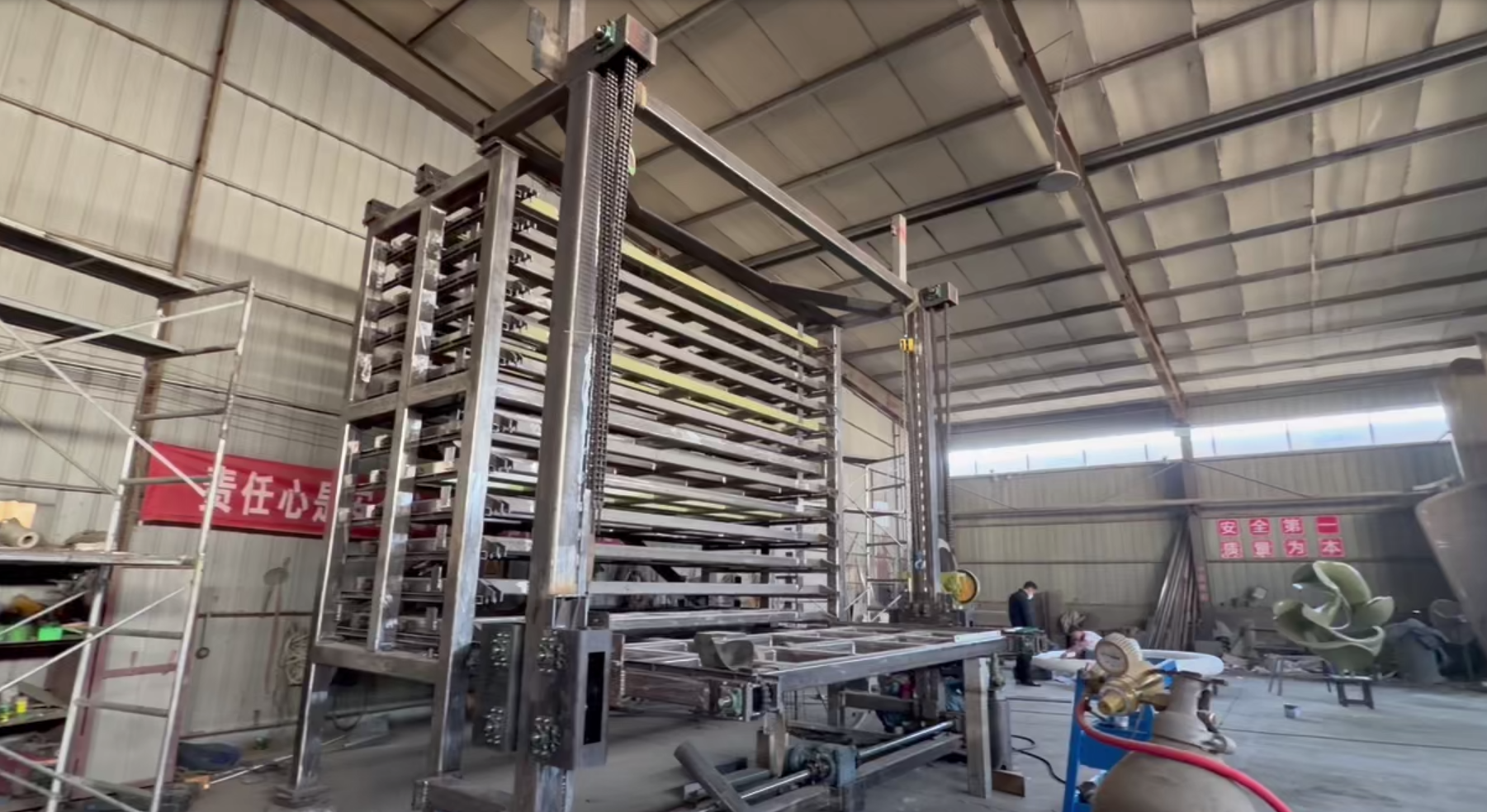 Heavy Duty Electric Sheet Storage Rack Automated Warehouse Rack for Metal Plate Inventory Management