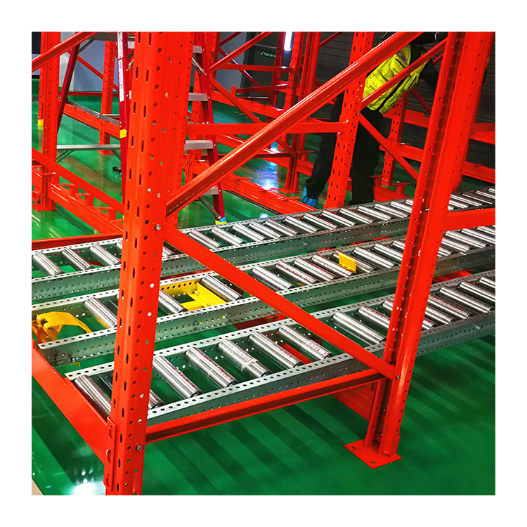 High-efficiency Auto Industrial Logistics Transportation Gravity Roller Heavy Pallet Racking