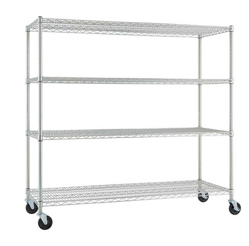 Commercial Chrome Steel Tubular Wire Shelving Details