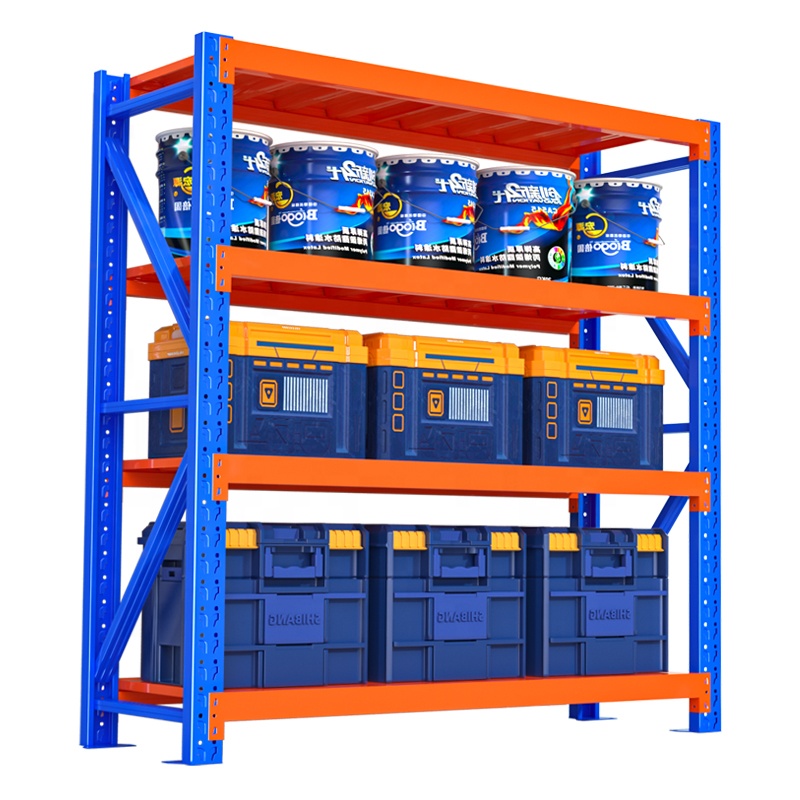 Metal Storage Rack Long Span Steel Light Duty Shelf Warehouse Steel Shelving Assemble Shelving Racking System